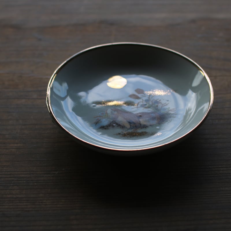 うずらの金彩小皿 | 土井見世 古道具店