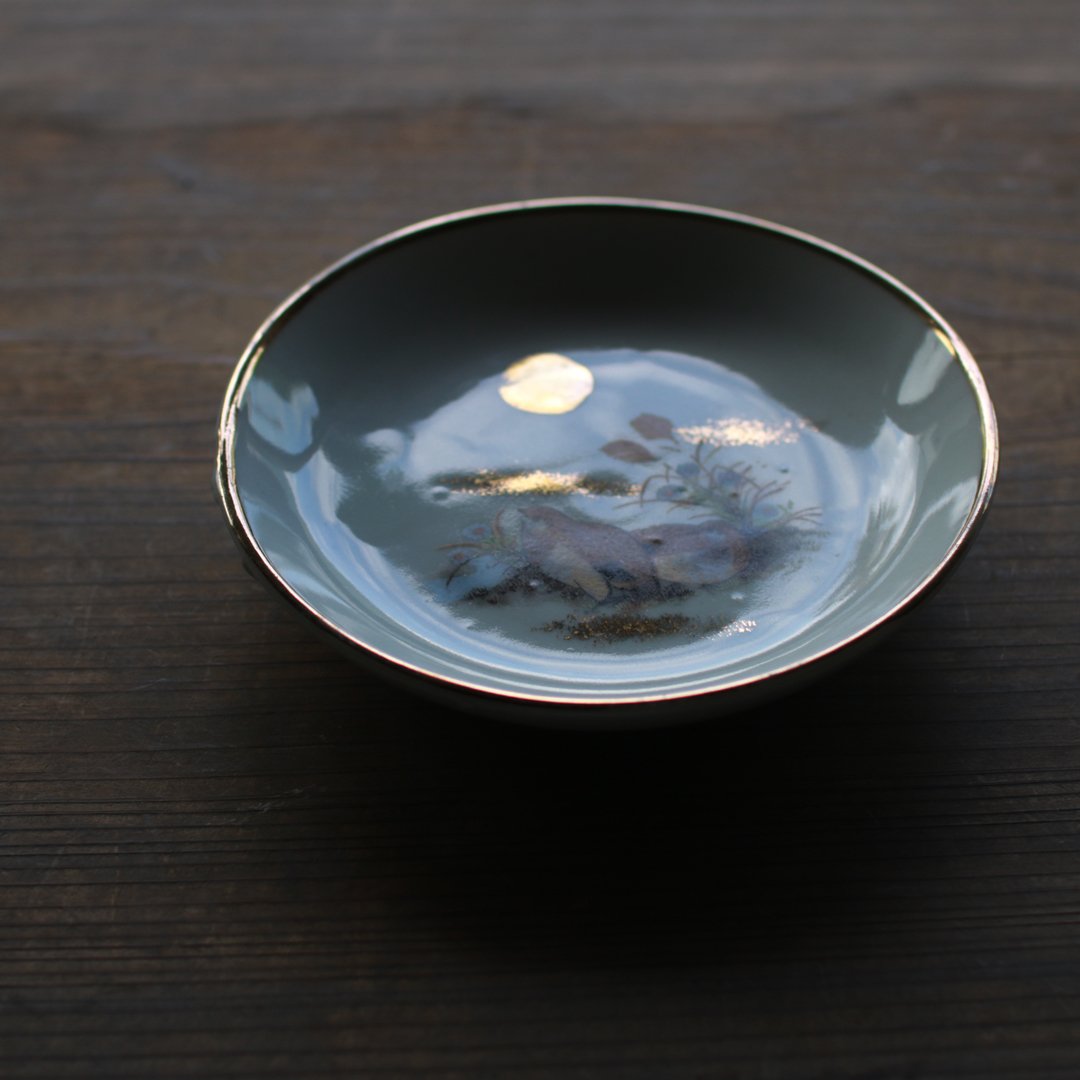 うずらの金彩小皿 | 土井見世 古道具店