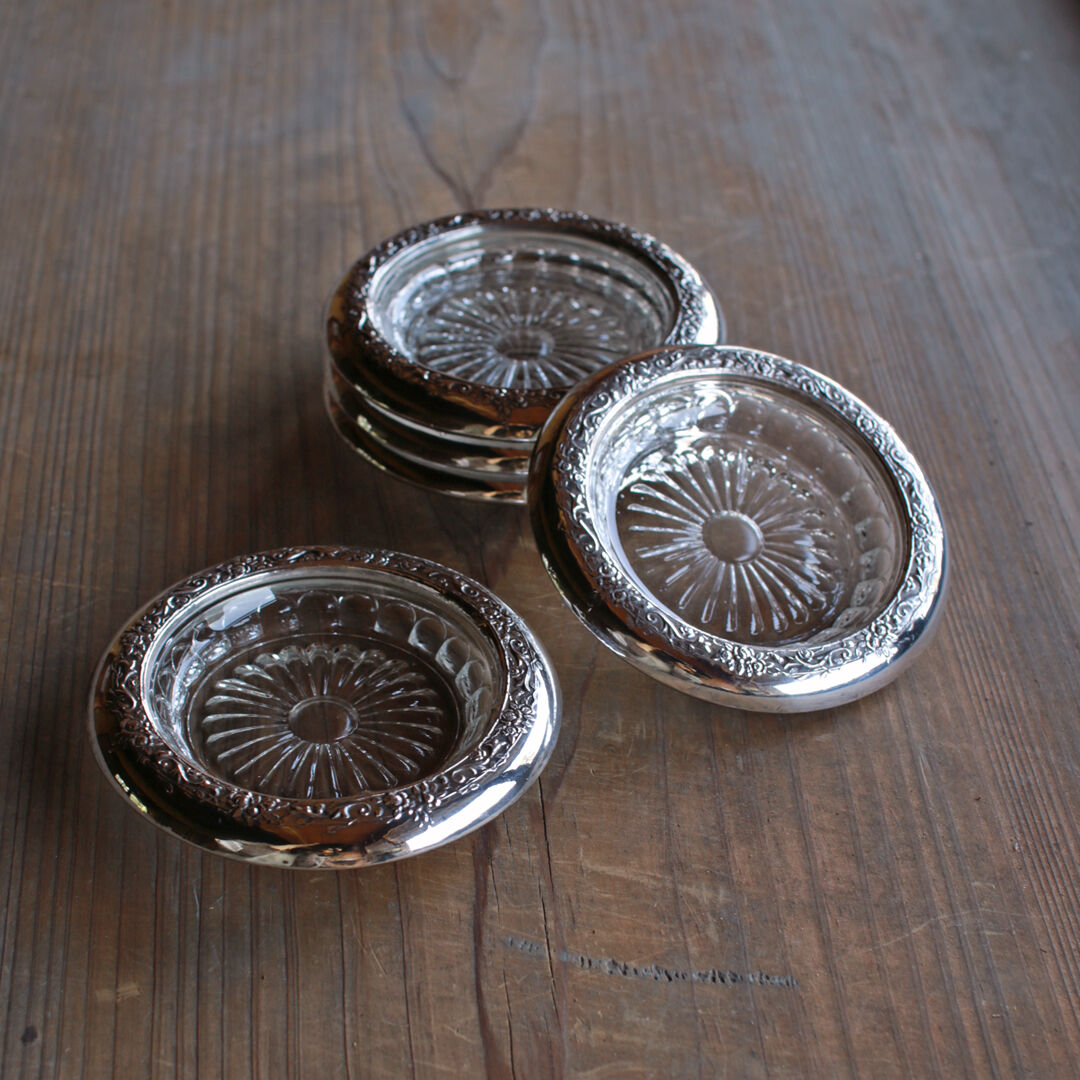 銀座和光　純銀 銀皿 銘々皿 茶托　コースター　銀製品　プレート 洋食器 平皿 銀座和光 純銀 銀皿 銘々皿 茶托 コースター 銀製品 プレート