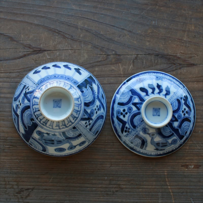 鳥好きのための染付茶碗 | 土井見世 古道具店