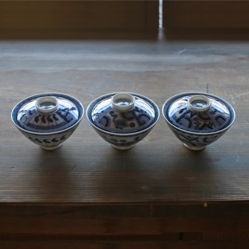 鳥好きのための染付茶碗 | 土井見世 古道具店