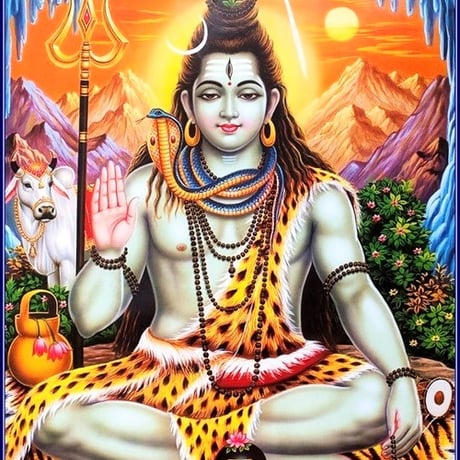 インドの神様 シヴァ神 お守りカード[002] India God【Siva】Small Card (Charm)