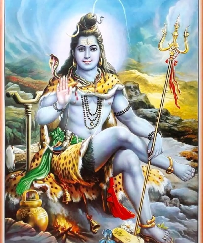 インド　シバ神青銅プレート インドの神様 シヴァ神 お守りカード[027] India God【Siva】Small Ca