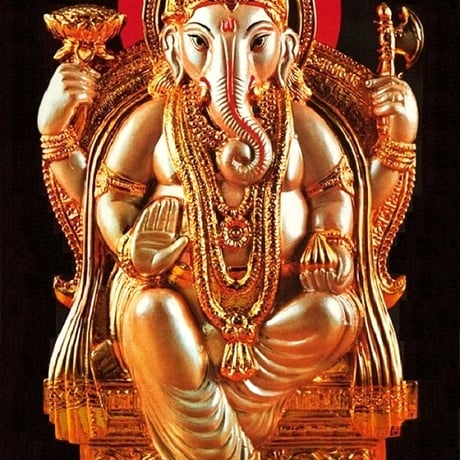 インドの神様 ガネーシャ神 お守りカード[023] India God【Ganesa】Small Card (Charm) 【富】【商業】【学問】【繁栄】【成功】【群衆の長】