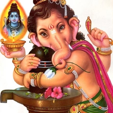 インドの神様 ガネーシャ神 お守りカード[018] India God【Ganesa】Small Card (Charm) 【富】【商業】【学問】【繁栄】【成功】【群衆の長】