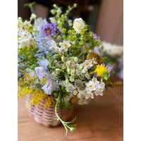 スモークツリーとスターチスのリース | oder-made flower label momo