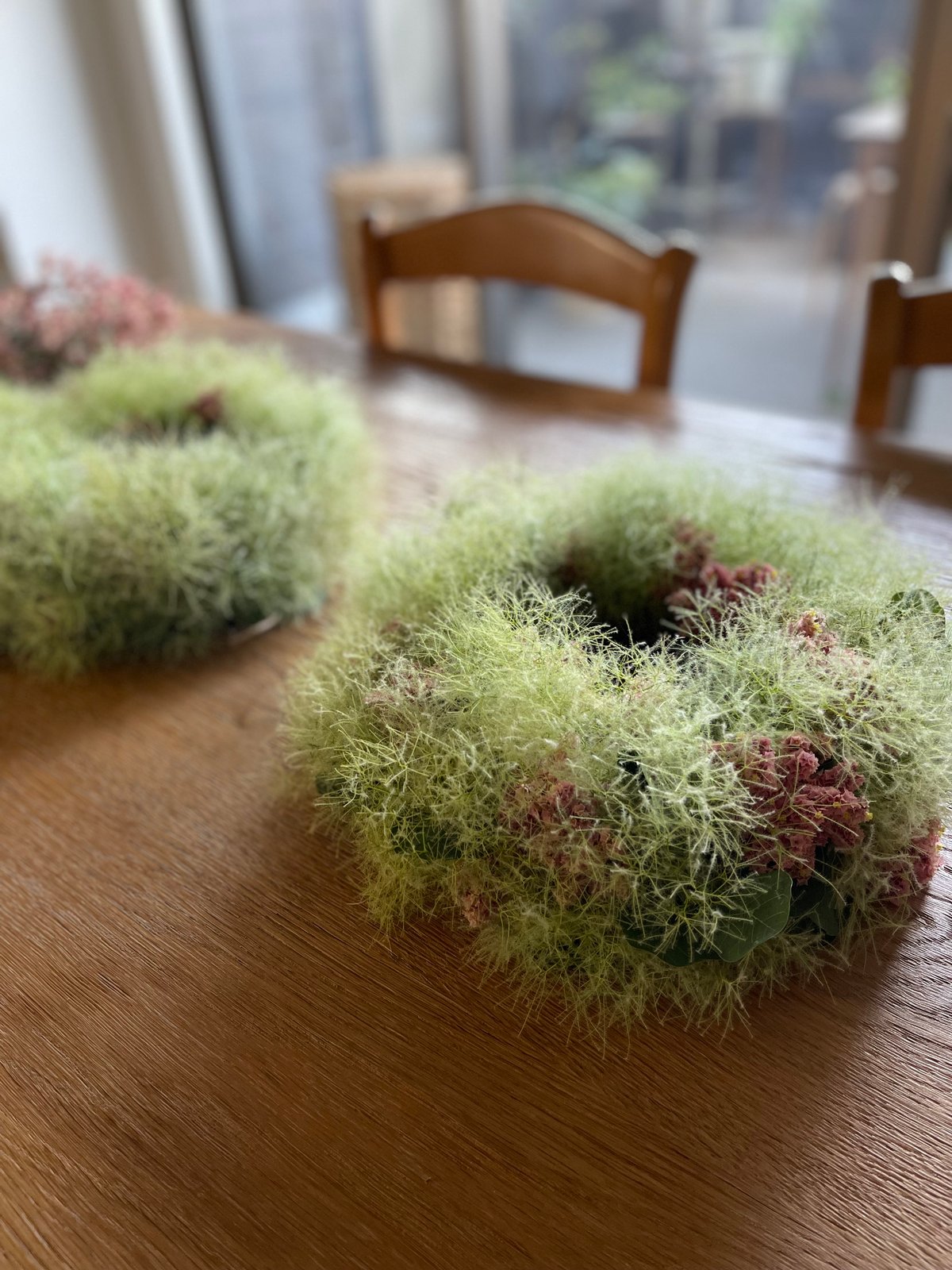 フレッシュ☆30㌢超えスモークツリー可愛いリース☆ハイブリッド