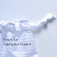 ナンタケット バスケット柄ポーチ Nantucket ナンタケットバスケット刺繍付きポーチ キャンバス