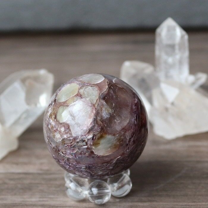 ☆天然石☆チャロアイト スフィア　ピンク　丸玉 ピンクチャロアイト丸玉（スフィア、球体石） - 埼玉県吉川市の天然石