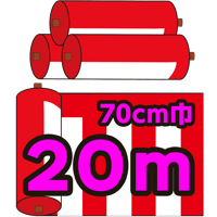紅白幕切り売り(チチ無し）70cm巾　20m
