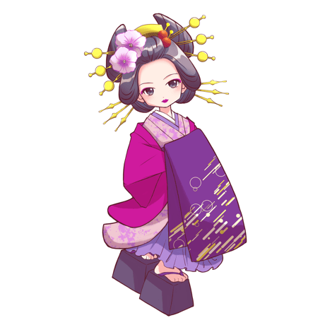 日本の歴史 【艶やかなる幻影 ― 花魁フィギュア】～胡蝶(こちょう)～