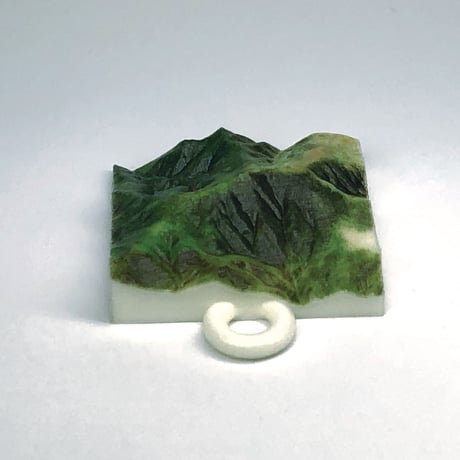 42「四阿山」 日本百名山コレクション 【国土地理院3Dデータ使用】3Dプリント 3x3cm