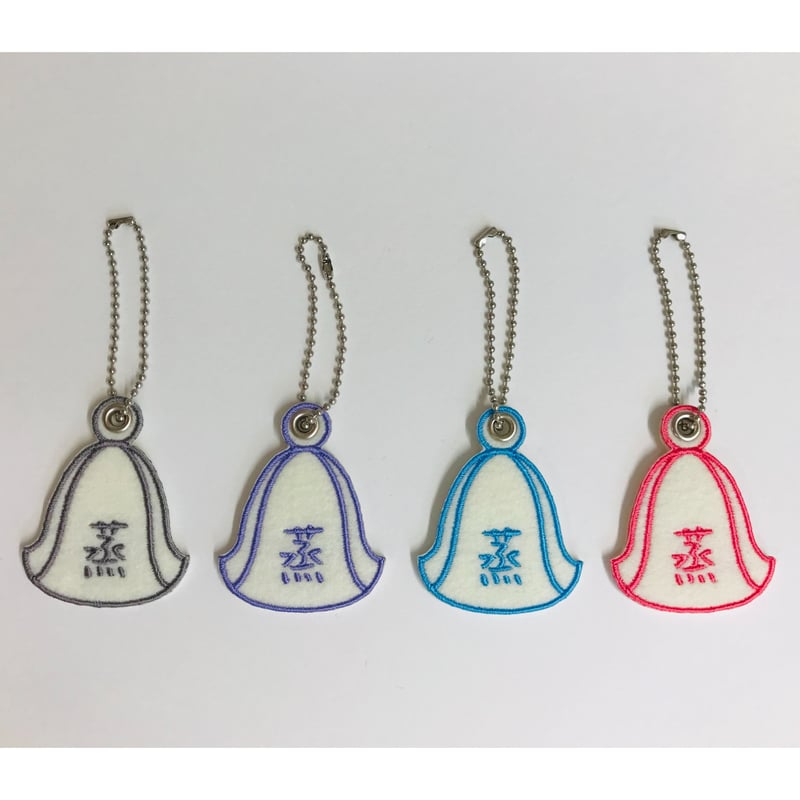 刺繍キーホルダー／サウナハット「蒸」／アイボリー | Vihtarian