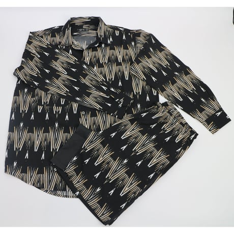 ジオメ柄シャツ(L)セットアップ