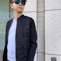 ジップブルゾンセットアップ(ペイズリー柄)