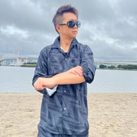 ジグザグ柄シャツ(L)セットアップ