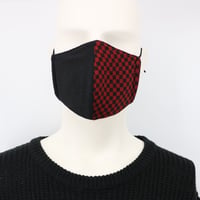 マウスDECO【黒×赤市松】