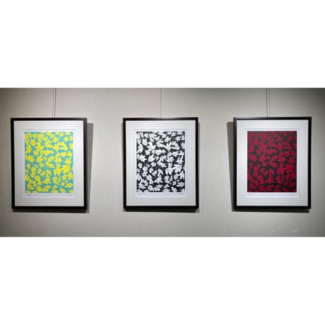 作品「お花畑」リトグラフ