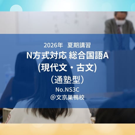 【2026年夏期講習】日大N方式対応 総合国語A(現代文・古文)（通塾型）
