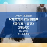 【2026年夏期講習】日大N方式対応 総合国語B(現代文・古文)（通塾型）