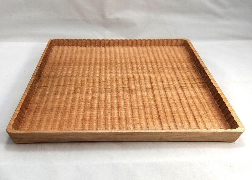 予約商品】我谷盆 #163 胡桃 30×30×2.5 cm ナチュラル No266 | 明野