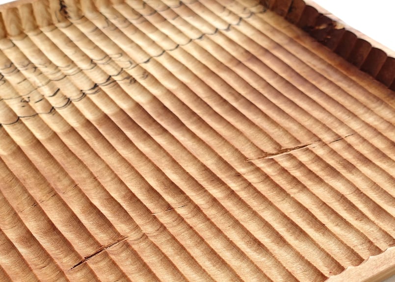 我谷盆 栃(トチ) 34×24×2.5cm ナチュラル | 明野の小さなお盆や