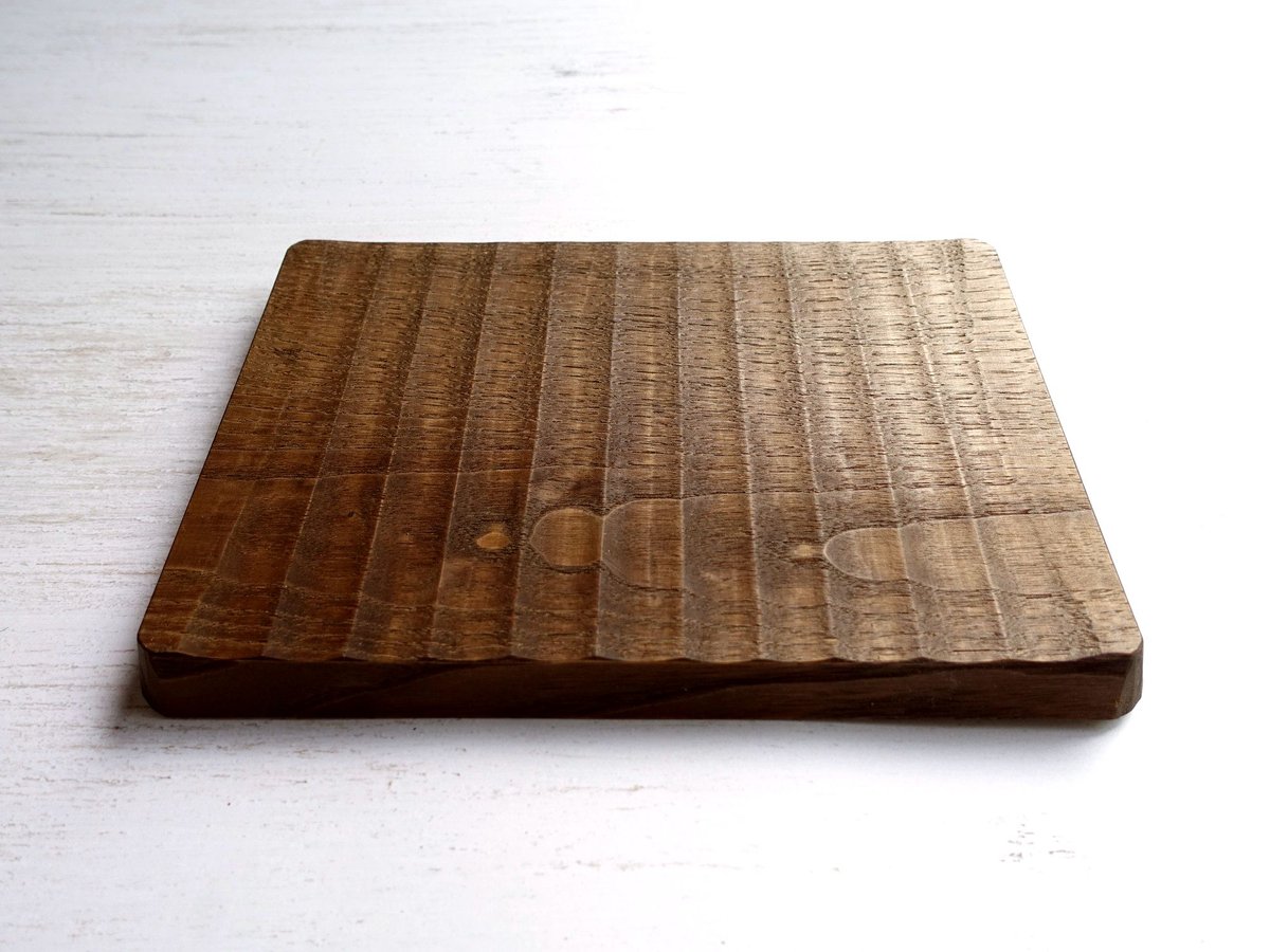 【お値下げ‼️⠀】我谷盆 栗材 1 小ぶりの我谷盆 栗渋染め | 明野の小さなお盆や