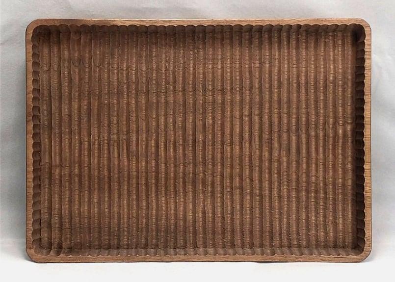 予約商品】我谷盆 #185 胡桃 30×21×2.5cm ブラウン No327 | 明野の小