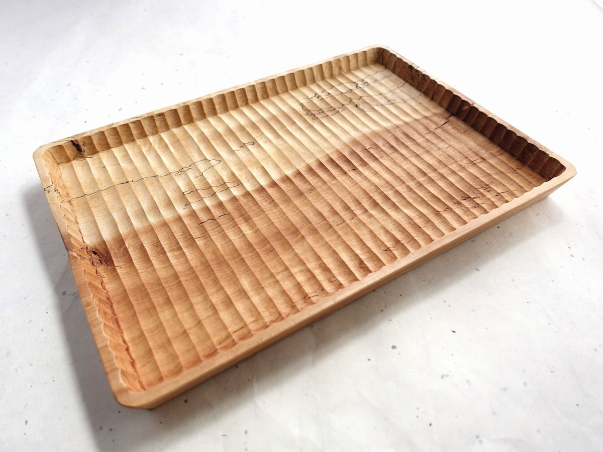 トチの我谷盆 我谷盆 栃(トチ) 30×21×2.5cm ナチュラル | 明野の小さなお盆や