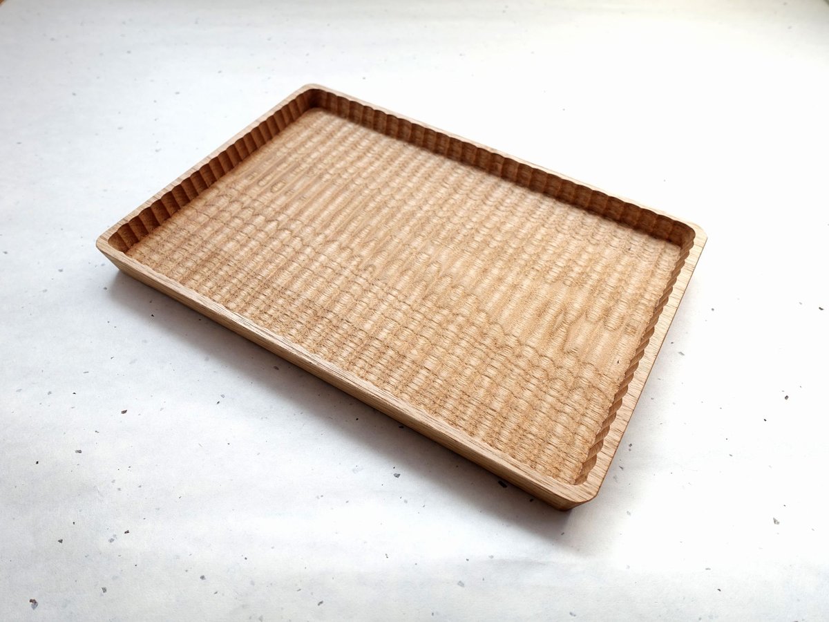 我谷盆 胡桃 26×18×2cm ナチュラル ☆レビュー1件 | 明野の小さなお盆や