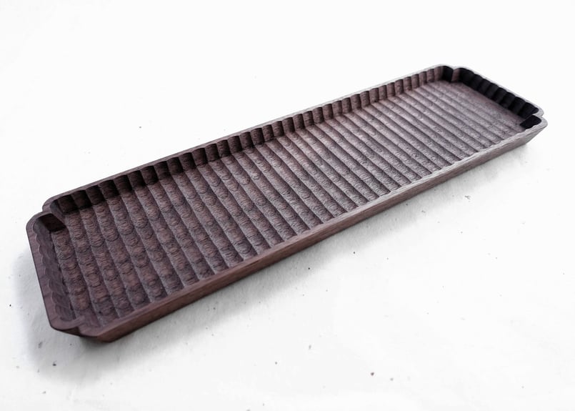 ご予約商品】入隅 我谷盆 ウォルナット 36×11×2cm ナチュラル | 明野の