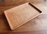 ご予約商品】入隅 我谷盆 欅 30×20×2.5cm ナチュラル | 明野の小さなお盆や