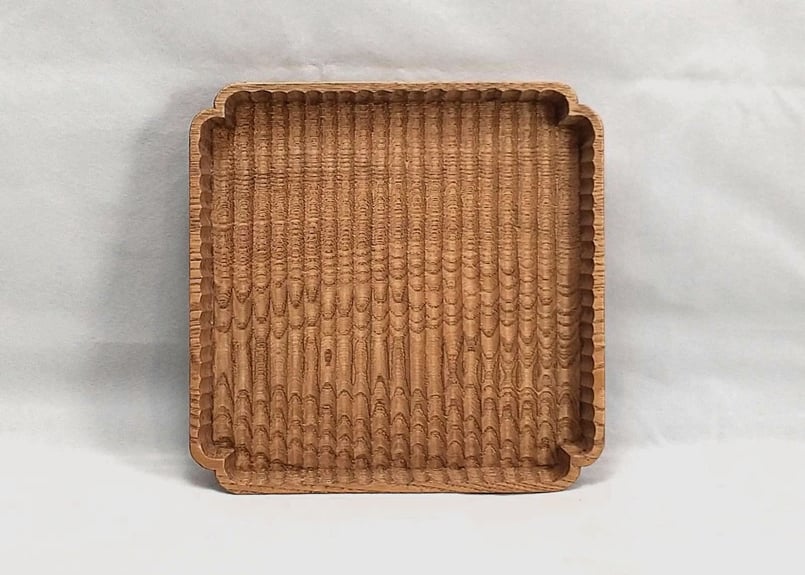 予約商品】入隅 我谷盆 #184 栗 18×18×2.5 cm ブラウン No326 |