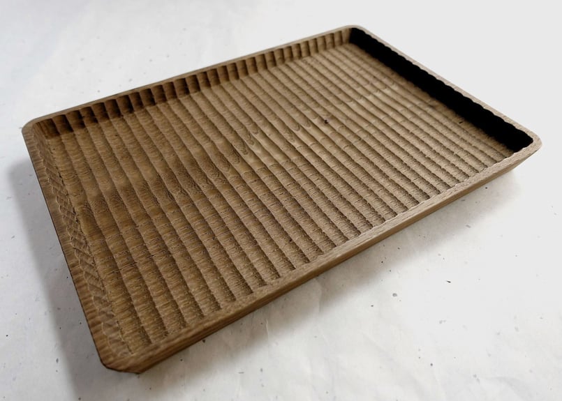【お値下‼️⠀】我谷盆 栗材 3 我谷盆 栗 30×21×2.5cm 栗渋染め | 明野の小さなお盆や