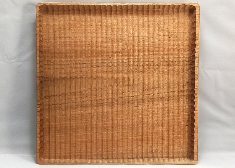 予約商品】我谷盆 #163 胡桃 30×30×2.5 cm ナチュラル No266 | 明野