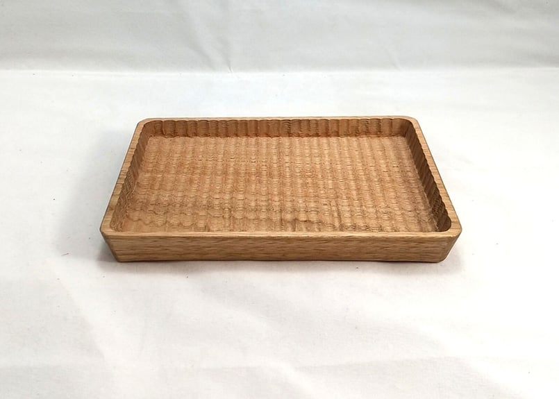 予約商品】我谷盆 #152 胡桃 21×15×2.5cm ナチュラル No255