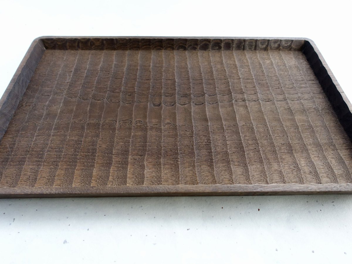 栗のお盆 丸盆 木製 トレイ 27cm おぼん 天然無垢 栗の木 おしゃれ 来客用