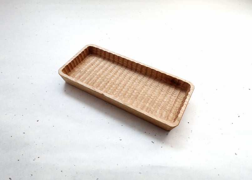 我谷盆　No.20 我谷盆 胡桃 20×9×2.5cm ナチュラル ☆レビュー1件 | 明野の小さなお盆や