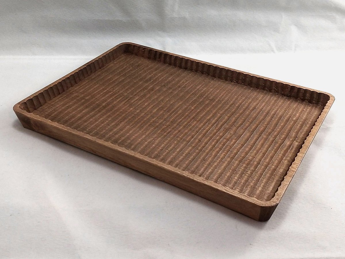 我谷盆　No.30 予約商品】我谷盆 #185 胡桃 30×21×2.5cm ブラウン No327 | 明野の小