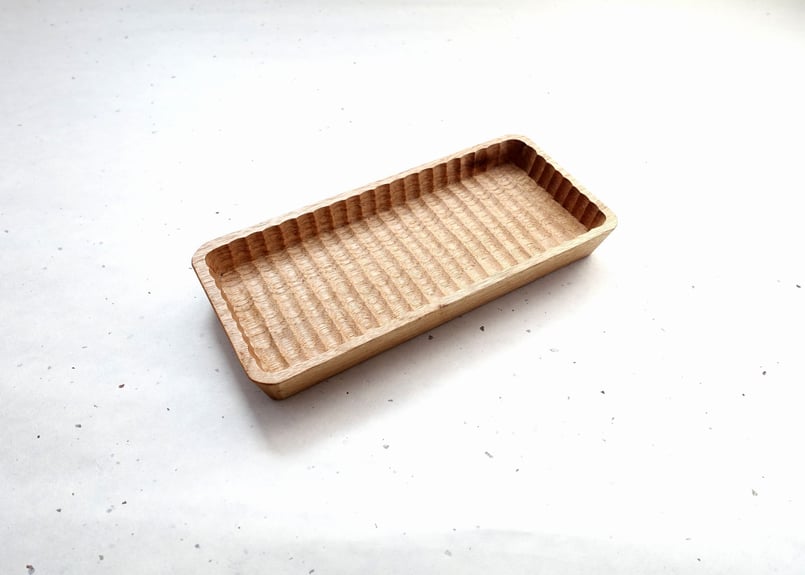 我谷盆 胡桃 20×9×2.5cm ナチュラル ☆レビュー1件 | 明野の小さなお盆や