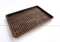入隅 我谷盆 栗 30×30×2.5cm 墨染め | 明野の小さなお盆や 入隅 我谷盆 栗 30×30×2.5cm 墨染め | 明野の小さなお盆や