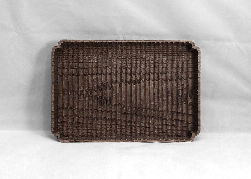 予約商品】入隅 我谷盆 #181 栗 26×18×2.5 cm ダークブラウン No323