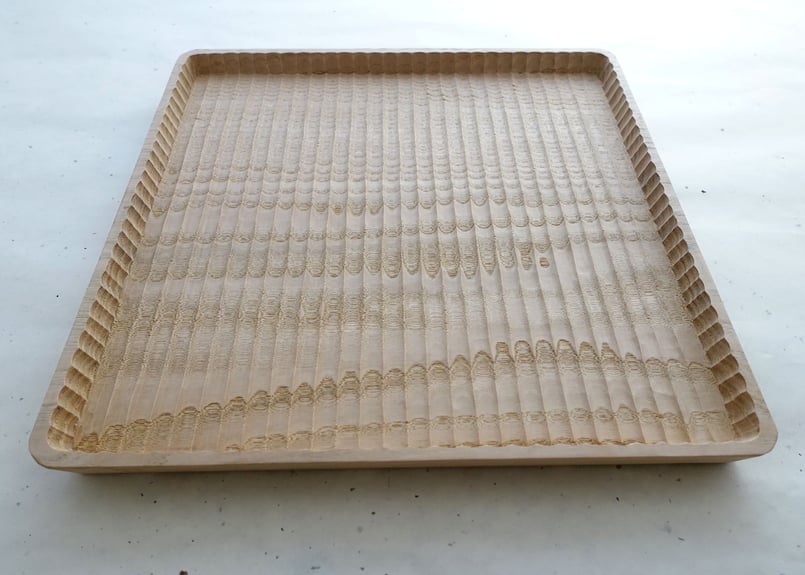 予約商品】我谷盆 栗 30×30×2.5cm 無塗装 No.2 | 明野の小さなお盆や