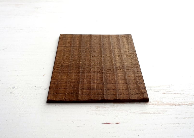 木彫プレート 栗(クリ) 栗渋染め | 明野の小さなお盆や