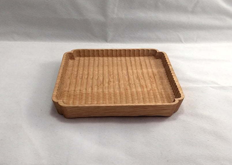 入隅 我谷盆#177 胡桃 18×18×2.5 cm ナチュラル No313 ☆レビュー1
