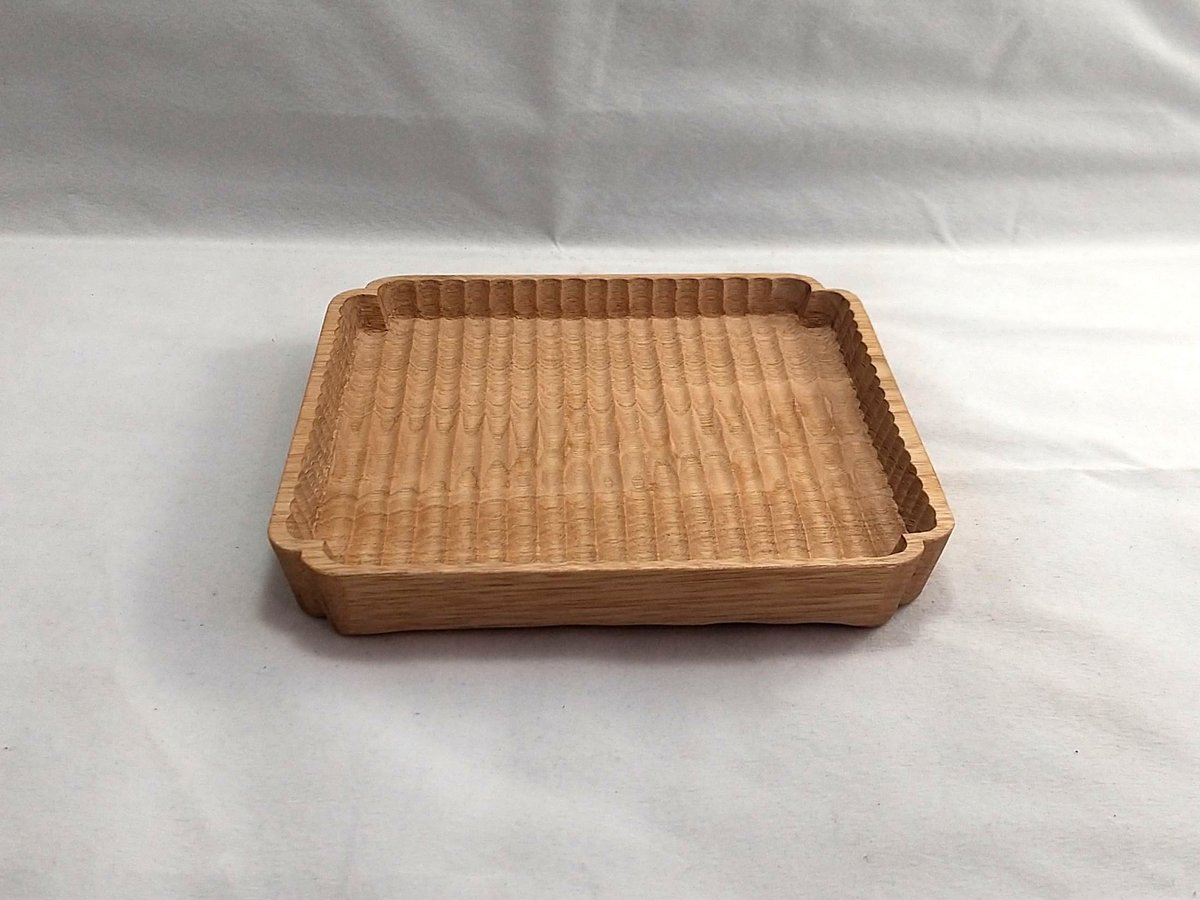 入隅 我谷盆#177 胡桃 18×18×2.5 cm ナチュラル No313 ☆レビュー1