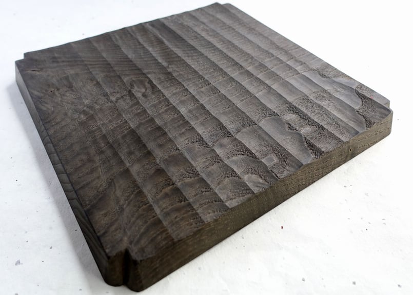 入隅 我谷盆 栗 30×30×2.5cm 墨染め | 明野の小さなお盆や