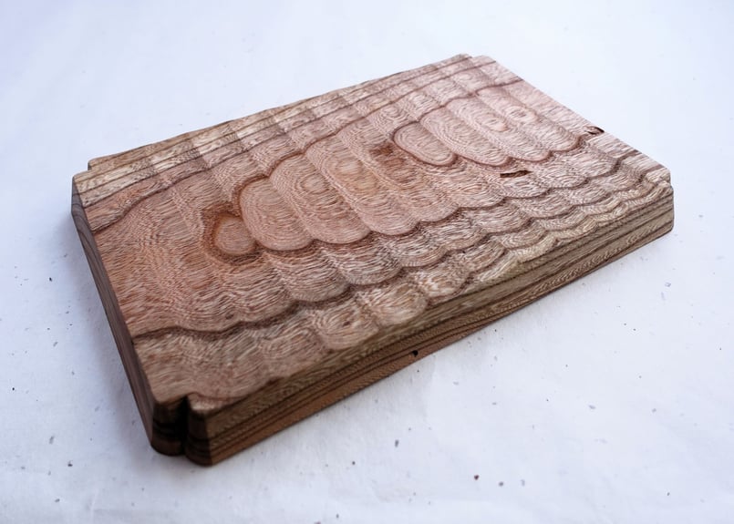 ご予約商品】入隅 我谷盆 欅 30×20×2.5cm ナチュラル | 明野の小さなお盆や