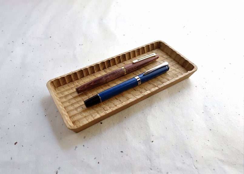 我谷盆 栗 20×9×2cm ナチュラル | 明野の小さなお盆や