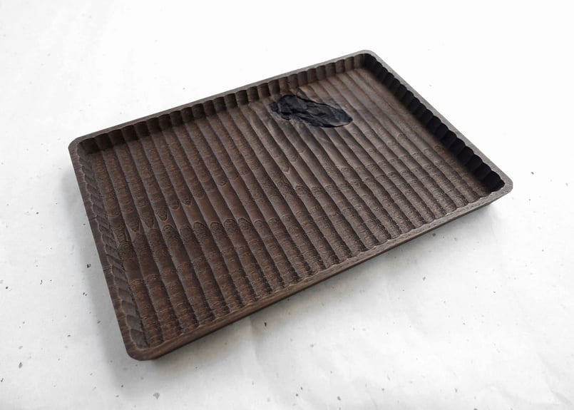 我谷盆　二枚セット　四方盆　トレー　27cm　くり貫き Amazon.co.jp: 我谷盆 お盆 木製トレー トレイ 漆器 木工 作家